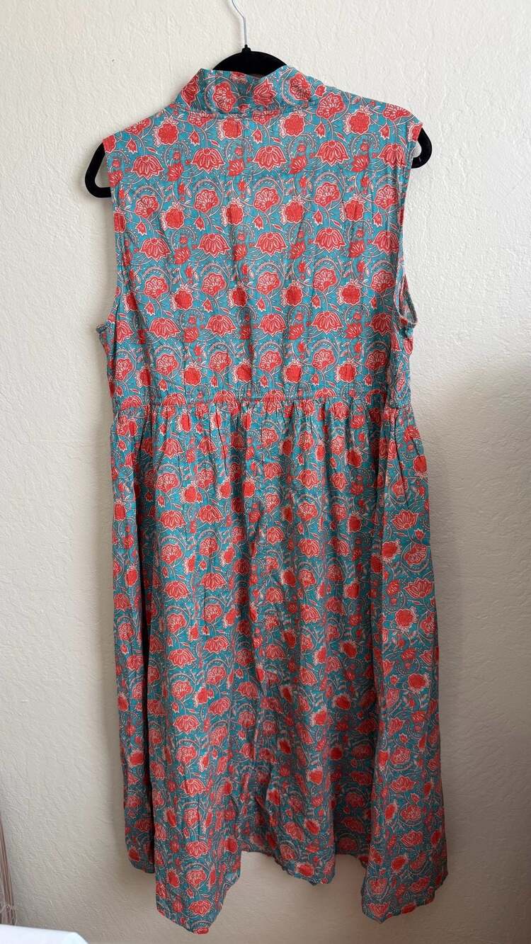 NATURAL LIFE floral long dress sizeXL bohemian paisley empire waist - Picture 2 of 6
